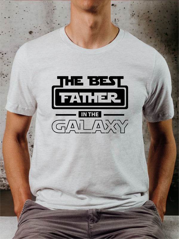 Best Father in the Galaxy Graphic Men's T-Shirt – Funny Star Wars Inspired Dad Tee