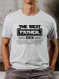 Best Father in the Galaxy Graphic Men's T-Shirt – Funny Star Wars Inspired Dad Tee