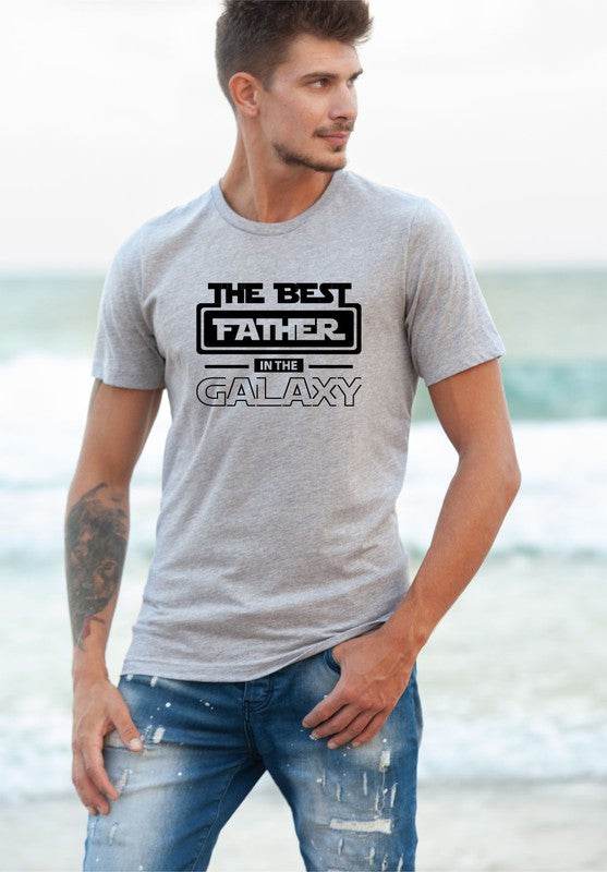 Best Father in the Galaxy Graphic Men's T-Shirt – Funny Star Wars Inspired Dad Tee