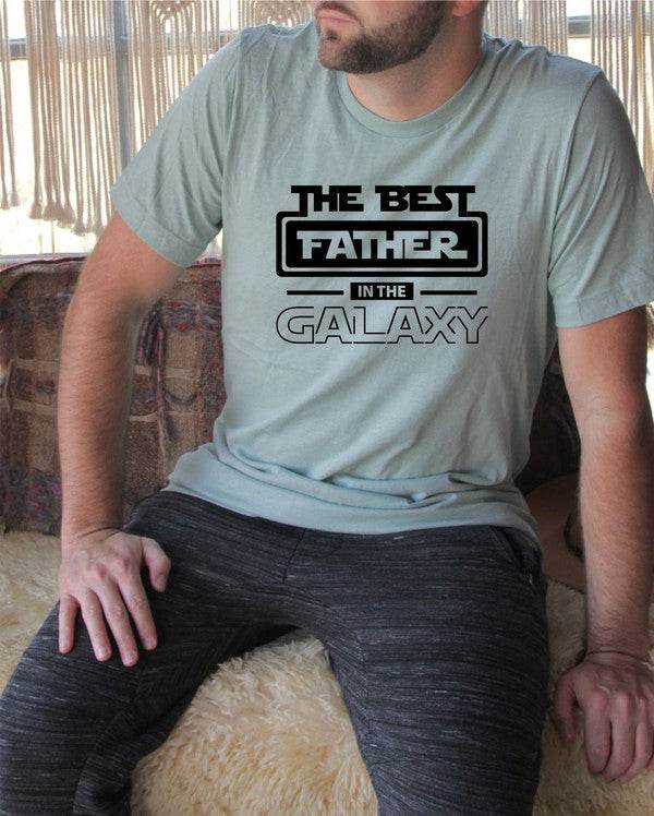 Best Father in the Galaxy Graphic Men's T-Shirt – Funny Star Wars Inspired Dad Tee
