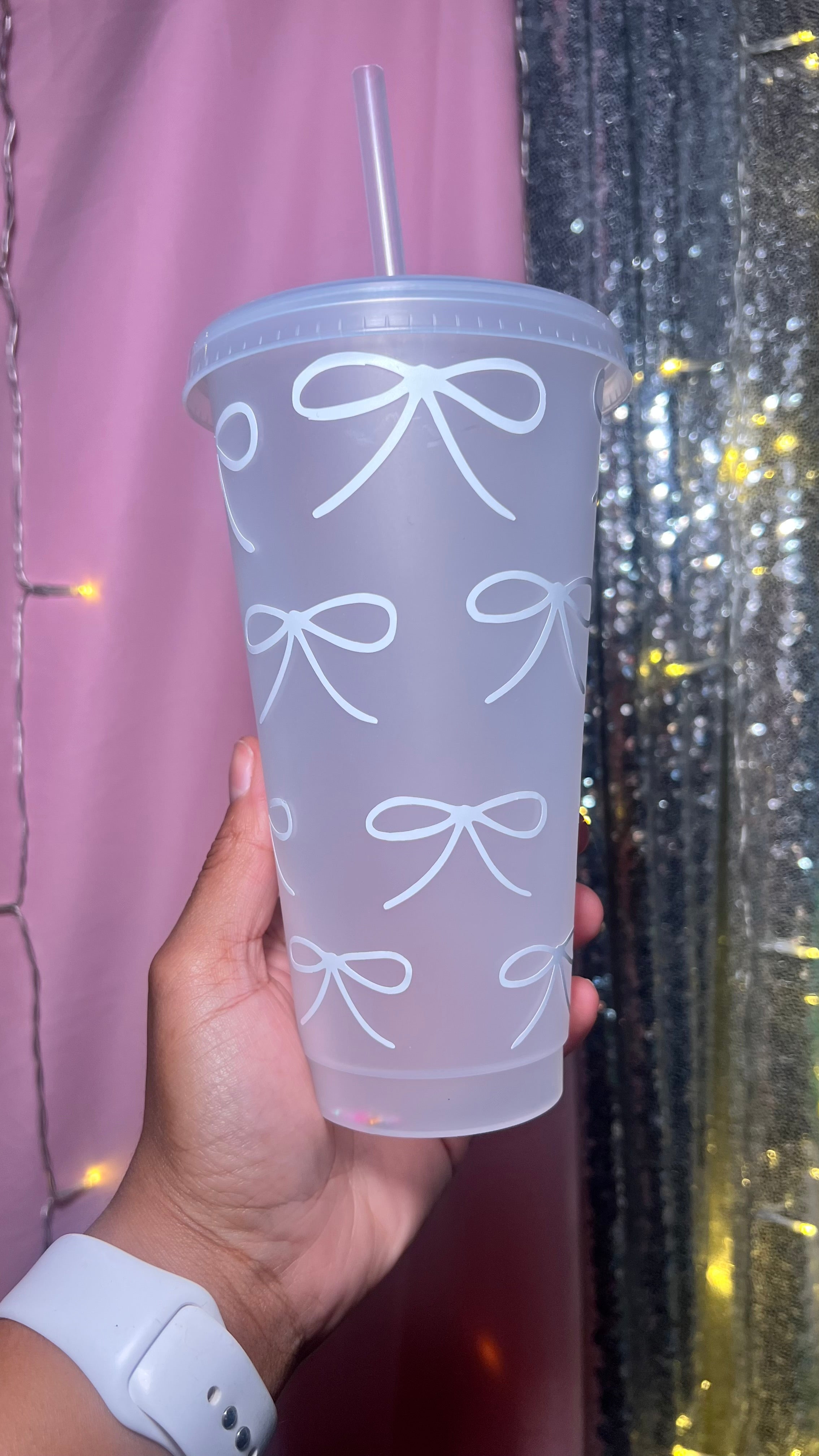 Bow Babe Frosted Cold Cup - 24 ounces