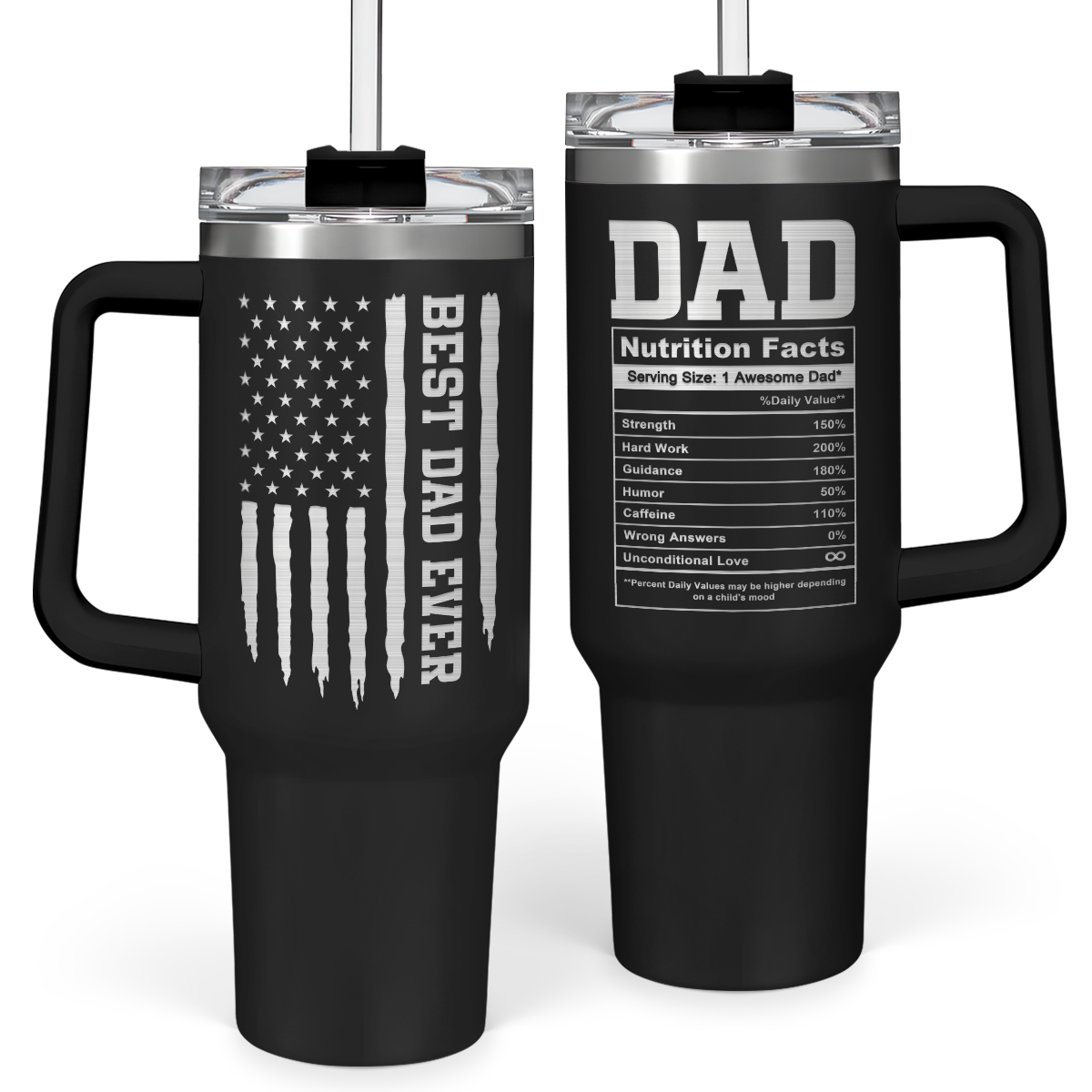Best Dad Ever 40oz Stainless Steel Insulated Tumbler with Handle