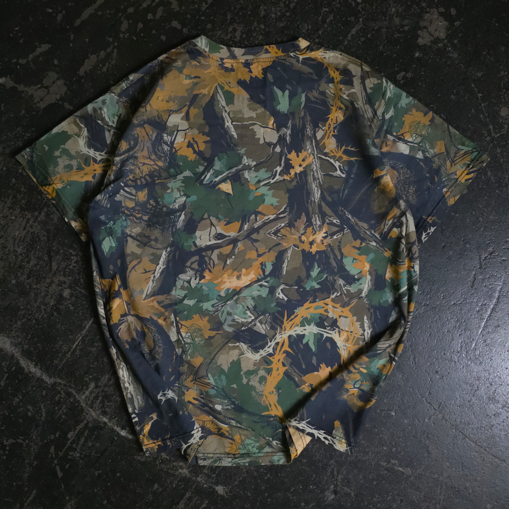 Mayhem T-Shirt – Hand Drawn Camo Graphic Tee with Hidden Skulls | 100% Cotton Relaxed Fit